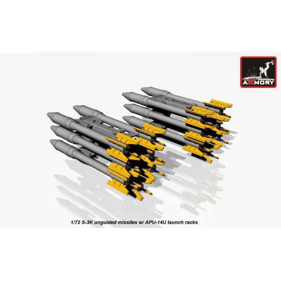 S-3K unguided missiles w/ APU-14U rack 1/72 Armory ACA7273