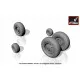 Hawker-Siddeley Harrier FA.2 weighted wheels 1/72 ARMORY AW72404