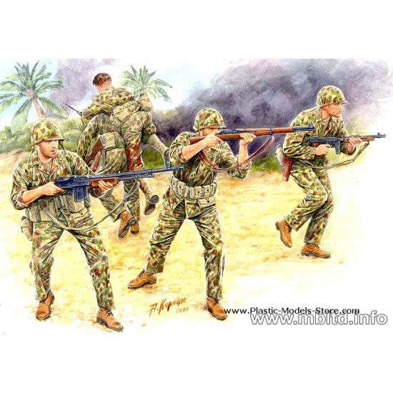 Bloody Atoll US Marine Corps Infantry, Tarawa, November 1943 1/35 Master Box 3543