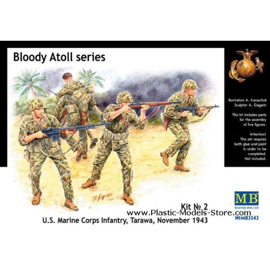Bloody Atoll US Marine Corps Infantry, Tarawa, November 1943 1/35 Master Box 3543