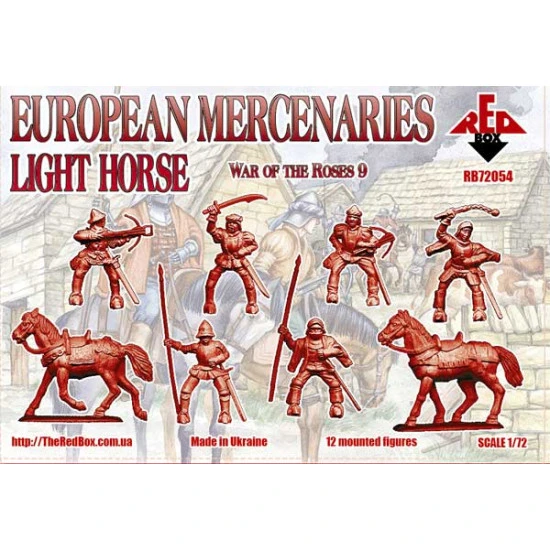 European mercenaries (light horse), War of the Roses 9 1/72 RED BOX 72054