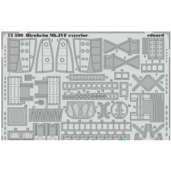 Photoetched set 1/72 Blenheim Mk.IVF exterior, for Airfix kit 1/72 Eduard 72599