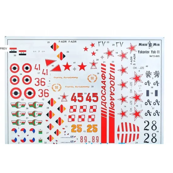 Yakovlev Yak-11 Soviet training aircraft 1/72 Micro-Mir 72-005