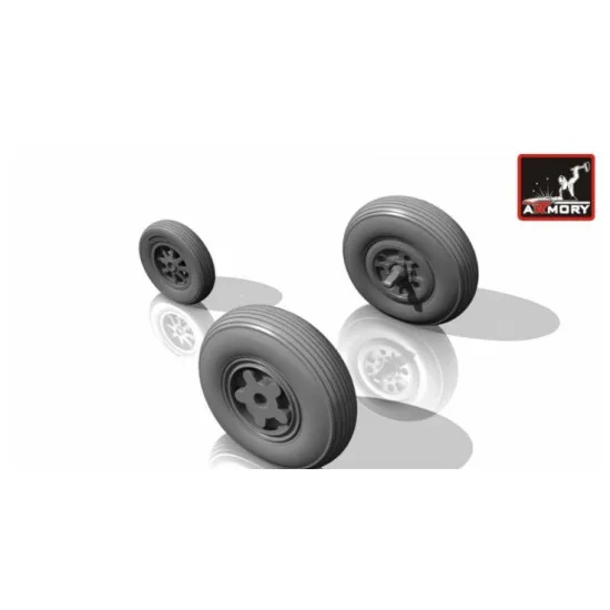 Gloster Javelin wheels, weighted 1/72 ARMORY AW72407