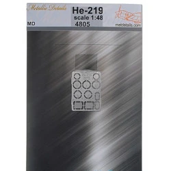 Photo-etched set for He-219 1/48 Metallic Details MD-PE4805