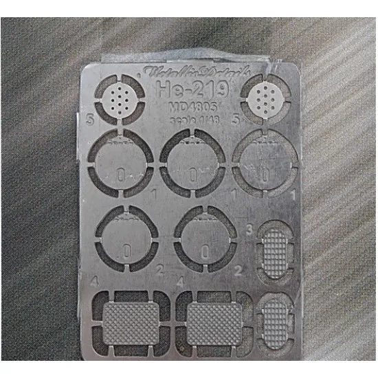 Photo-etched set for He-219 1/48 Metallic Details MD-PE4805