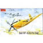Bell RP-63G PinBall P-63 Kingcobra mod US fighter 1/72 TOKO 114
