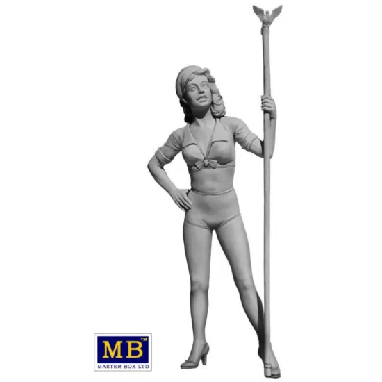 Us Stock American Beauty Girl Pin-up Series Betty Plastic Model Kit 1/24 Master Box 24002