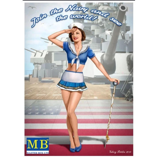 JOIN THE NAVY AND SEE THE WORLD PIN-UP SERIES PLASTIC MODEL KIT 1/24 MASTER BOX 24004