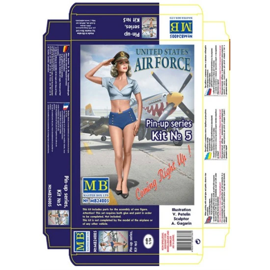 UNITED STATES AIR FORCE COMING RIGHT UP PATTY PLASTIC MODEL KIT 1/24 MASTER BOX 24005