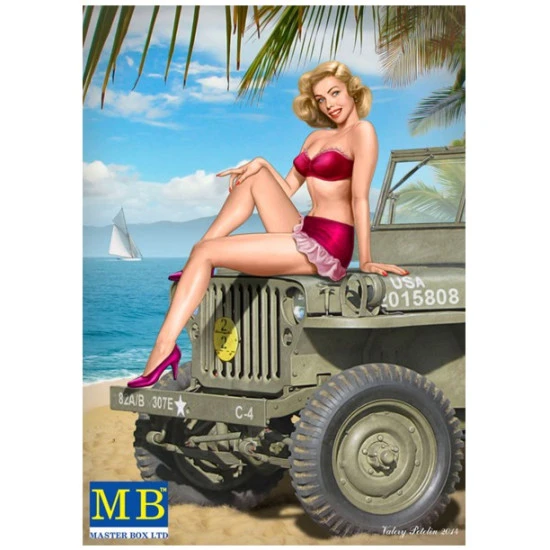 UNITED STATES GIRL PIN UP SERIES SAMANTHA PLASTIC MODEL KIT 1/24 MASTER BOX 24006