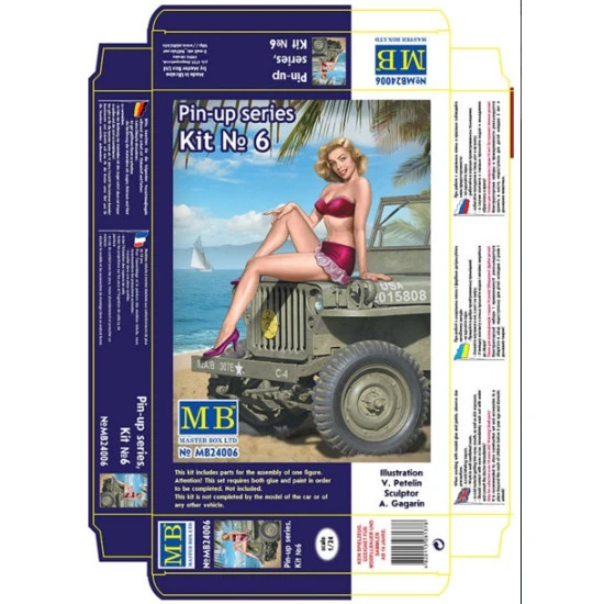 UNITED STATES GIRL PIN UP SERIES SAMANTHA PLASTIC MODEL KIT 1/24 MASTER BOX 24006