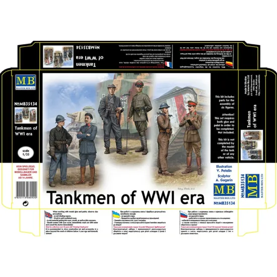 Us Stock Tankmen Of Wwi Era 1/35 Master Box 35134