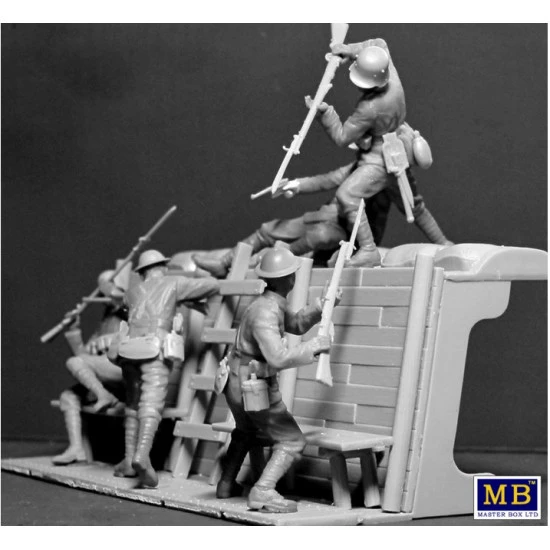 Hand-to-hand fight, German and British infantrymen, WWI era 1/35 Master Box 35116