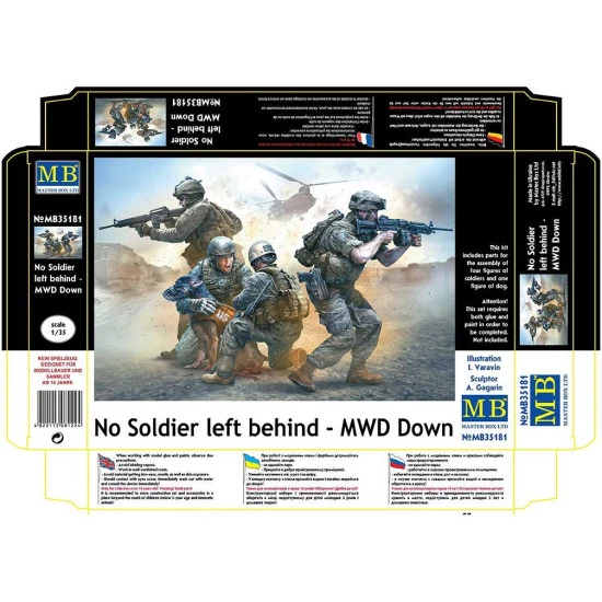 NO SOLDIER LEFT BEHIND MWD DOWN 1/35 MASTER BOX 35181