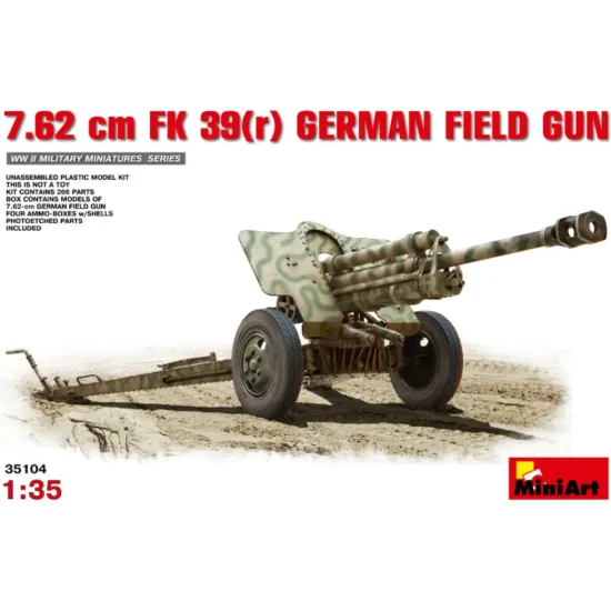 Us Stock 7,62cm F.k. 39r German Field Gun 1/35 Miniart 35104