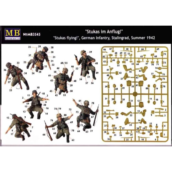 Stukas im Anflug 4 figures with flag 1/35 Master Box 3545