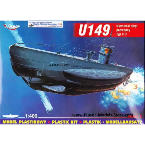 U-149 German submarine type IID 1/400 Mirage 40026