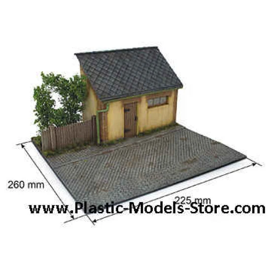 DIORAMA WITH BARN building 1/35 Miniart 36032