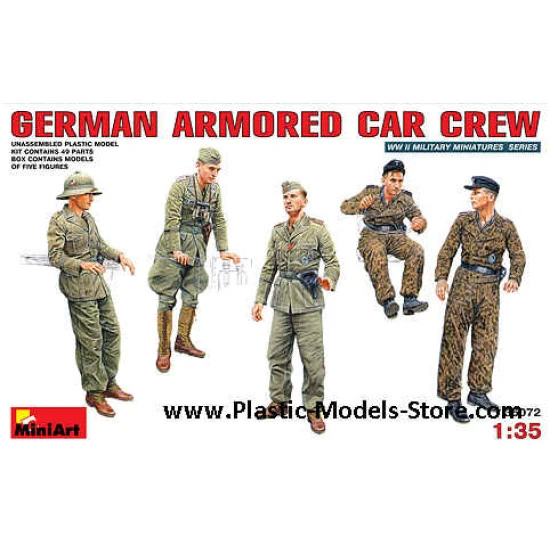 GERMAN ARMORED CAR CREW 5 fig. 1/35 Miniart 35072 GERMAN ARMORED CAR CREW 5 fig. 1/35 Miniart 35072