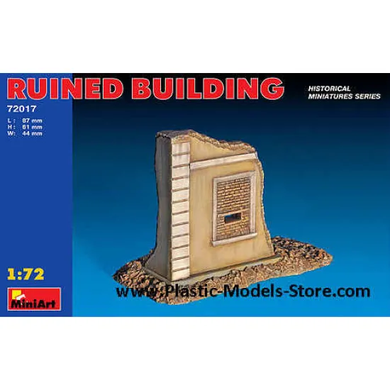RUINED BUILDING for diorama 1/72 Miniart 72017