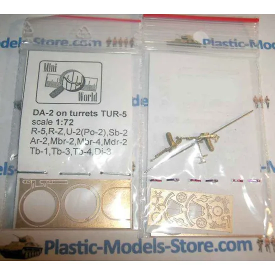 DA-2 DEGTYAREV twin Machine Gun on turret TUR-5 1/72 Mini World 7201