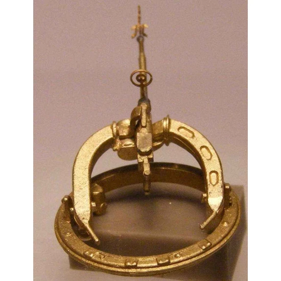 SHKAS Aircraft Machine Gun MG on turret TUR-9 Brass 1/72 Mini World 7205