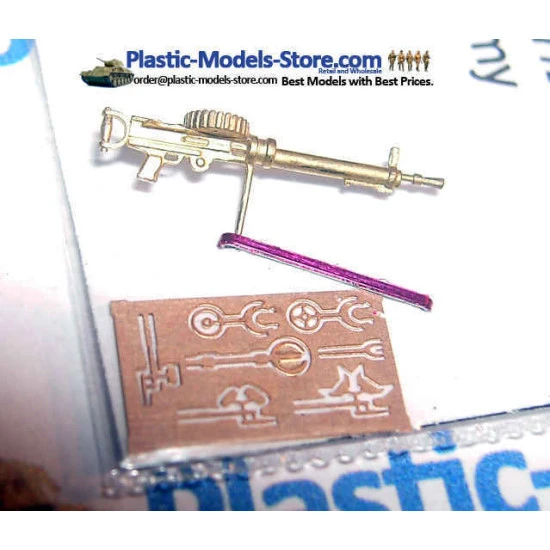 Lewis MK II Aircraft machine gun Brass 1/72 Mini World 7206