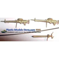 Us Stock Lewis Mk Ii Aircraft Twin Machine Guns On Turret Brass 1/72 Mini World 7208