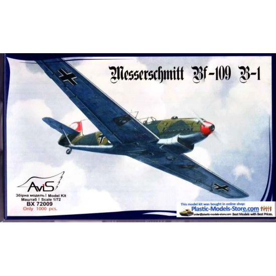 Messerschmitt Bf 109 B1 german fighter WWII 1/72 Avis 72009