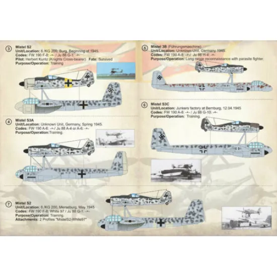 DECAL FOR GERMAN MISTEL COMPOSITES, PART 2 1/72 PRINT SCALE 72-216