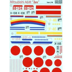 Us Stock Decal For Mitsubishi A6m Zero 1/48 Print Scale 48-084