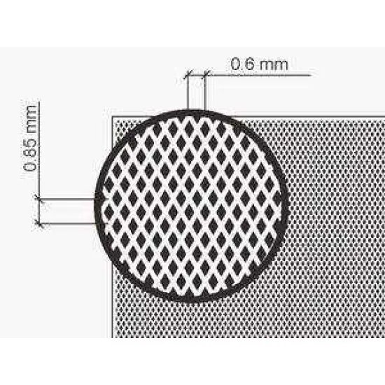 Anti-slip surfaces X-type, 0.6 mm step, recessed lines 135x64mm PE Ace A004