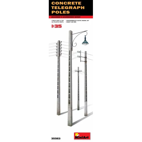 CONCRETE TELEGRAPH POLES 1/35 MINIART 35563 CONCRETE TELEGRAPH POLES 1/35 MINIART 35563