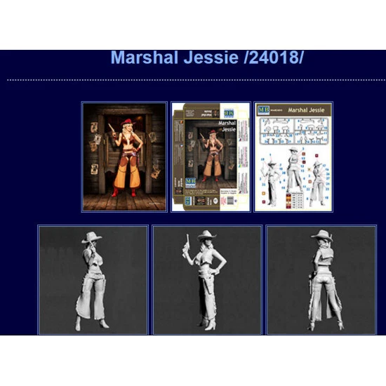 MARSHAL JESSIE - PIN-UP SERIES PLASTIC MODEL KIT 1/24 MASTER BOX 24018