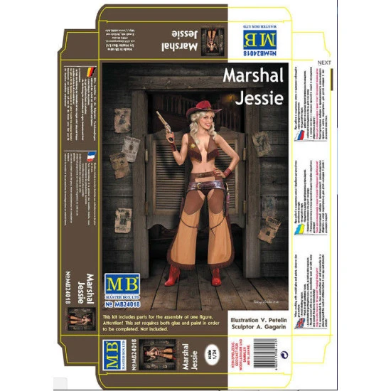 MARSHAL JESSIE - PIN-UP SERIES PLASTIC MODEL KIT 1/24 MASTER BOX 24018