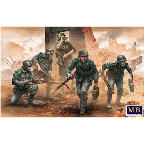 GERMAN INFANTRY, WWII ERA, EARLY PERIOD 1/35 MASTER BOX 35177