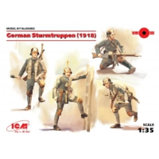 GERMAN STURMTRUPPEN (1918) (4 FIGURES) 1/35 ICM 35692