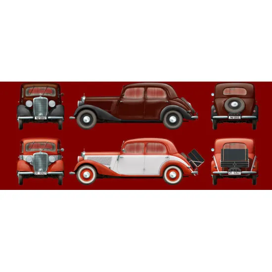 CAR GERMAN PASSENGER CAR TYP 170V SALOON 4 DOORS 1/35 MINIART 38008