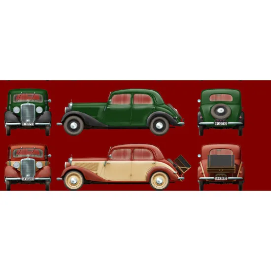 CAR GERMAN PASSENGER CAR TYP 170V SALOON 4 DOORS 1/35 MINIART 38008