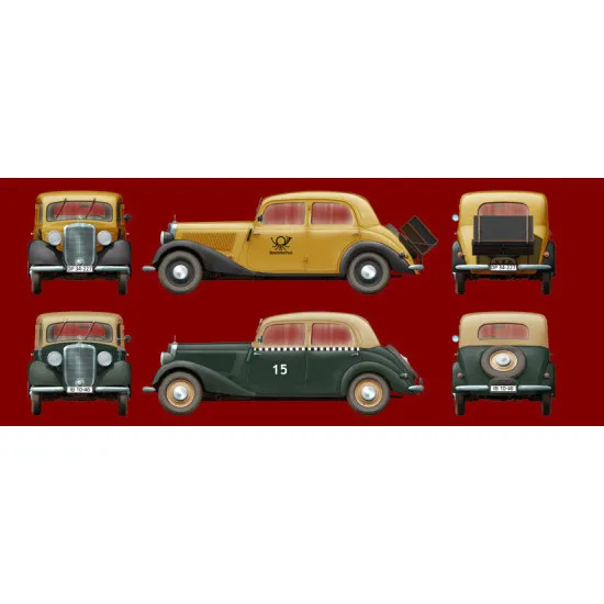 CAR GERMAN PASSENGER CAR TYP 170V SALOON 4 DOORS 1/35 MINIART 38008