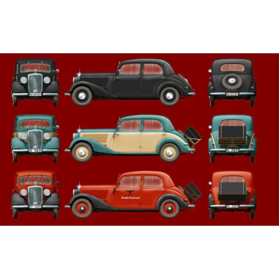 CAR GERMAN PASSENGER CAR TYP 170V SALOON 4 DOORS 1/35 MINIART 38008