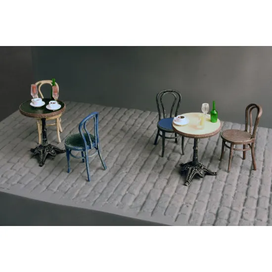 CAFÃ‰ FURNITURE AND CROCKERY 1/35 MINIART 35569