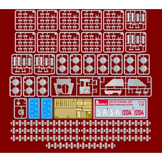 SU-85 SOVIET SPG MOD. 1943 W/CREW ( EARLY PRODUCTION ) 1/35 MINIART 35178