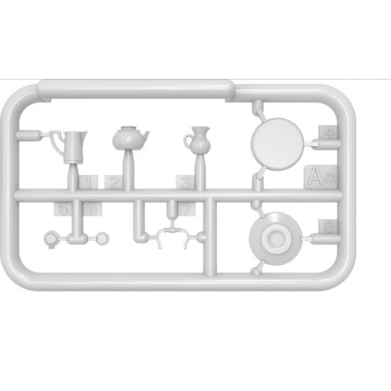 HOUSEHOLD CROCKERY GLASS SET 1/35 MINIART 35559