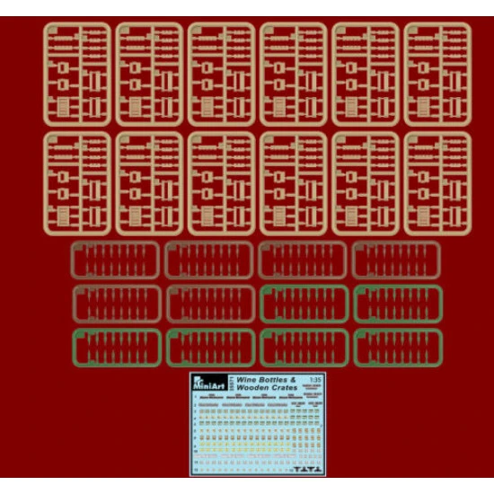 WINE BOTTLES WOODEN CRATES 1/35 MINIART 35571
