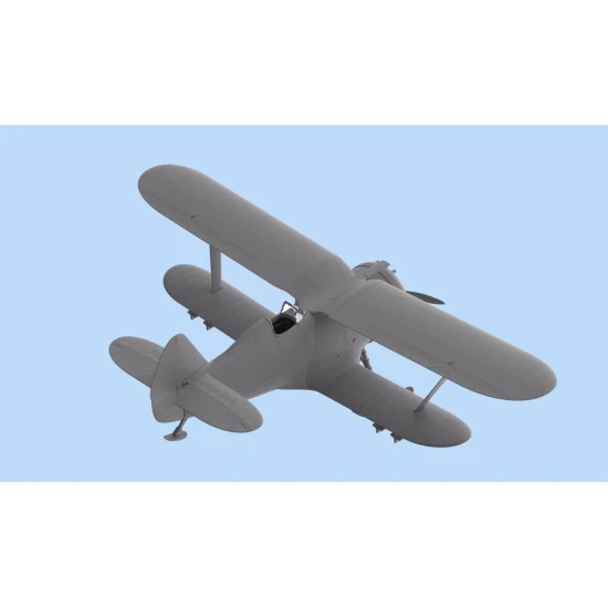 PLASTIC MODEL AIRPLANE I-153, WWII FINNISH AIR FORCE FIGHTER 1/72 ICM 72075