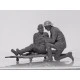 WWI US MEDICAL PERSONNEL 4 FIGURES AND MODEL STRETCHER 1/35 ICM 35694