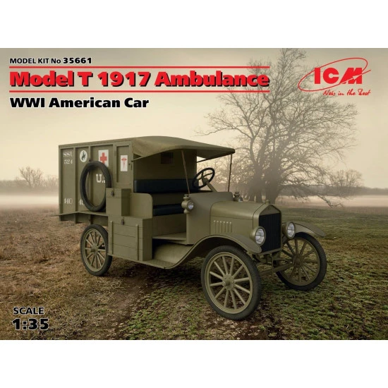 MODEL T 1917 AMBULANCE, WWI AMERICAN CAR 1/35 ICM 35661