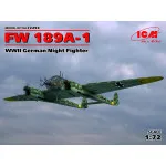 PLASTIC MODEL AIRPLANE FW 189A-1 WWII GERMAN NIGHT FIGHTER 1/72 ICM 72293
